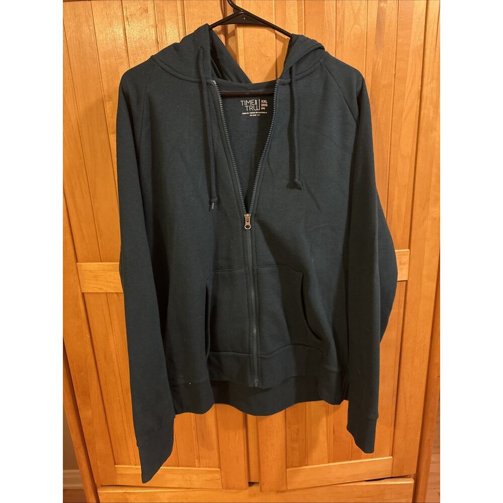 TIME & TRUE BLUE HOODIE JACKET - SIZE XXL - W103